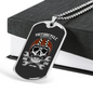 Motorcyle Supply Co. Biker Necklace Stainless Steel or 18k Gold Dog Tag 24"-Express Your Love Gifts