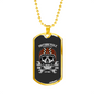 Motorcyle Supply Co. Biker Necklace Stainless Steel or 18k Gold Dog Tag 24"-Express Your Love Gifts