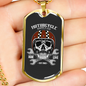 Motorcyle Supply Co. Biker Necklace Stainless Steel or 18k Gold Dog Tag 24"-Express Your Love Gifts