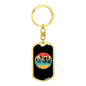 Mountain Bike Adventure Cycling Keychain Stainless Steel or 18k Gold Dog Tag Keyring-Express Your Love Gifts