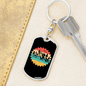Mountain Bike Adventure Cycling Keychain Stainless Steel or 18k Gold Dog Tag Keyring-Express Your Love Gifts