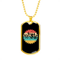 Mountain Bike Adventure Cycling Necklace Stainless Steel or 18k Gold Dog Tag 24"-Express Your Love Gifts