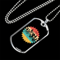 Mountain Bike Adventure Cycling Necklace Stainless Steel or 18k Gold Dog Tag 24"-Express Your Love Gifts