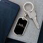 Mountain Bike Black Pulse Cycling Keychain Stainless Steel or 18k Gold Dog Tag Keyring-Express Your Love Gifts