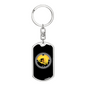 Mountain Bike Chain Ring Cycling Keychain Stainless Steel or 18k Gold Dog Tag Keyring-Express Your Love Gifts