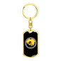 Mountain Bike Chain Ring Cycling Keychain Stainless Steel or 18k Gold Dog Tag Keyring-Express Your Love Gifts