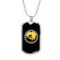 Mountain Bike Chain Ring Cycling Necklace Stainless Steel or 18k Gold Dog Tag 24"-Express Your Love Gifts