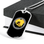 Mountain Bike Chain Ring Cycling Necklace Stainless Steel or 18k Gold Dog Tag 24"-Express Your Love Gifts