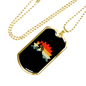 Mountain Bike Cycling Biker Necklace Stainless Steel or 18k Gold Dog Tag 24"-Express Your Love Gifts