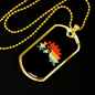 Mountain Bike Cycling Biker Necklace Stainless Steel or 18k Gold Dog Tag 24"-Express Your Love Gifts