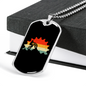 Mountain Bike Cycling Biker Necklace Stainless Steel or 18k Gold Dog Tag 24"-Express Your Love Gifts