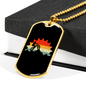 Mountain Bike Cycling Biker Necklace Stainless Steel or 18k Gold Dog Tag 24"-Express Your Love Gifts