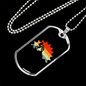 Mountain Bike Cycling Biker Necklace Stainless Steel or 18k Gold Dog Tag 24"-Express Your Love Gifts