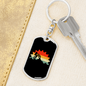 Mountain Bike Cycling Keychain Stainless Steel or 18k Gold Dog Tag Keyring-Express Your Love Gifts