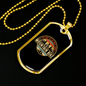 Mountain Bike Cycling Necklace Stainless Steel or 18k Gold Dog Tag 24"-Express Your Love Gifts