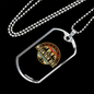 Mountain Bike Cycling Necklace Stainless Steel or 18k Gold Dog Tag 24"-Express Your Love Gifts