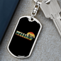 Mountain Bike Evolution Cycling Keychain Stainless Steel or 18k Gold Dog Tag Keyring-Express Your Love Gifts