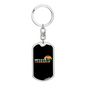 Mountain Bike Evolution Cycling Keychain Stainless Steel or 18k Gold Dog Tag Keyring-Express Your Love Gifts