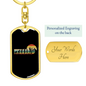 Mountain Bike Evolution Cycling Keychain Stainless Steel or 18k Gold Dog Tag Keyring-Express Your Love Gifts