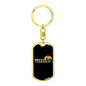 Mountain Bike Evolution Cycling Keychain Stainless Steel or 18k Gold Dog Tag Keyring-Express Your Love Gifts