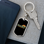 Mountain Bike Evolution Cycling Keychain Stainless Steel or 18k Gold Dog Tag Keyring-Express Your Love Gifts