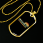 Mountain Bike Evolution Cycling Necklace Stainless Steel or 18k Gold Dog Tag 24"-Express Your Love Gifts
