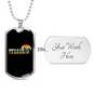 Mountain Bike Evolution Cycling Necklace Stainless Steel or 18k Gold Dog Tag 24"-Express Your Love Gifts