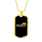Mountain Bike Evolution Cycling Necklace Stainless Steel or 18k Gold Dog Tag 24"-Express Your Love Gifts