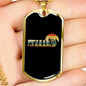 Mountain Bike Evolution Cycling Necklace Stainless Steel or 18k Gold Dog Tag 24"-Express Your Love Gifts