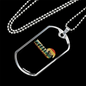 Mountain Bike Evolution Cycling Necklace Stainless Steel or 18k Gold Dog Tag 24"-Express Your Love Gifts