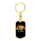 Mountain Bike Exhibition Cycling Keychain Stainless Steel or 18k Gold Dog Tag Keyring-Express Your Love Gifts