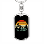 Mountain Bike Exhibition Cycling Keychain Stainless Steel or 18k Gold Dog Tag Keyring-Express Your Love Gifts