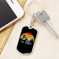 Mountain Bike Exhibition Cycling Keychain Stainless Steel or 18k Gold Dog Tag Keyring-Express Your Love Gifts