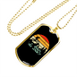Mountain Bike Exhibition Cycling Necklace Stainless Steel or 18k Gold Dog Tag 24"-Express Your Love Gifts