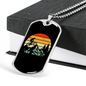 Mountain Bike Exhibition Cycling Necklace Stainless Steel or 18k Gold Dog Tag 24"-Express Your Love Gifts
