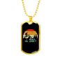 Mountain Bike Exhibition Cycling Necklace Stainless Steel or 18k Gold Dog Tag 24"-Express Your Love Gifts
