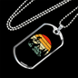 Mountain Bike Exhibition Cycling Necklace Stainless Steel or 18k Gold Dog Tag 24"-Express Your Love Gifts