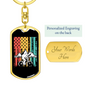Mountain Bike Is Life Cycling Keychain Stainless Steel or 18k Gold Dog Tag Keyring-Express Your Love Gifts
