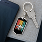 Mountain Bike Is Life Cycling Keychain Stainless Steel or 18k Gold Dog Tag Keyring-Express Your Love Gifts