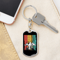 Mountain Bike Is Life Cycling Keychain Stainless Steel or 18k Gold Dog Tag Keyring-Express Your Love Gifts