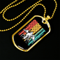 Mountain Bike Is Life Cycling Necklace Stainless Steel or 18k Gold Dog Tag 24"-Express Your Love Gifts