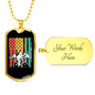 Mountain Bike Is Life Cycling Necklace Stainless Steel or 18k Gold Dog Tag 24"-Express Your Love Gifts