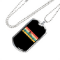 Mountain Bike Pulse Cycling Necklace Stainless Steel or 18k Gold Dog Tag 24"-Express Your Love Gifts