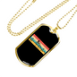 Mountain Bike Pulse Cycling Necklace Stainless Steel or 18k Gold Dog Tag 24"-Express Your Love Gifts