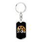 Mountain Bike Riding Cycling Keychain Stainless Steel or 18k Gold Dog Tag Keyring-Express Your Love Gifts