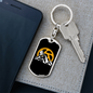 Mountain Bike Riding Cycling Keychain Stainless Steel or 18k Gold Dog Tag Keyring-Express Your Love Gifts