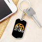 Mountain Bike Riding Cycling Keychain Stainless Steel or 18k Gold Dog Tag Keyring-Express Your Love Gifts