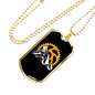 Mountain Bike Riding Cycling Necklace Stainless Steel or 18k Gold Dog Tag 24"-Express Your Love Gifts