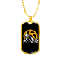Mountain Bike Riding Cycling Necklace Stainless Steel or 18k Gold Dog Tag 24"-Express Your Love Gifts