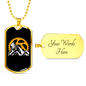Mountain Bike Riding Cycling Necklace Stainless Steel or 18k Gold Dog Tag 24"-Express Your Love Gifts